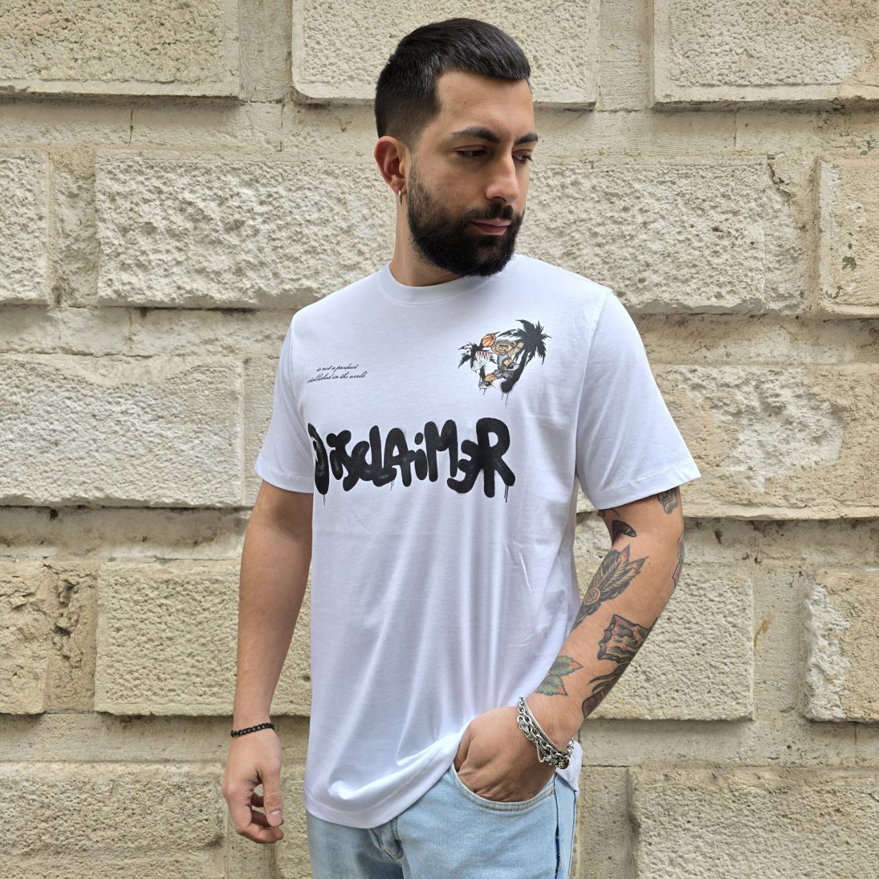 T-Shirt Disclaimer 54883 - Bianco