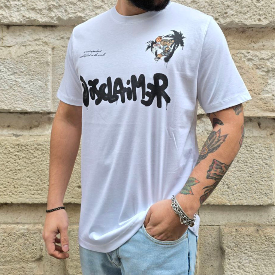 T-Shirt Disclaimer 54883 - Bianco