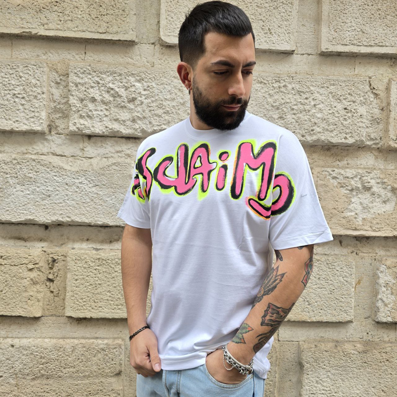 T-Shirt Disclaimer 54815 - Bianco