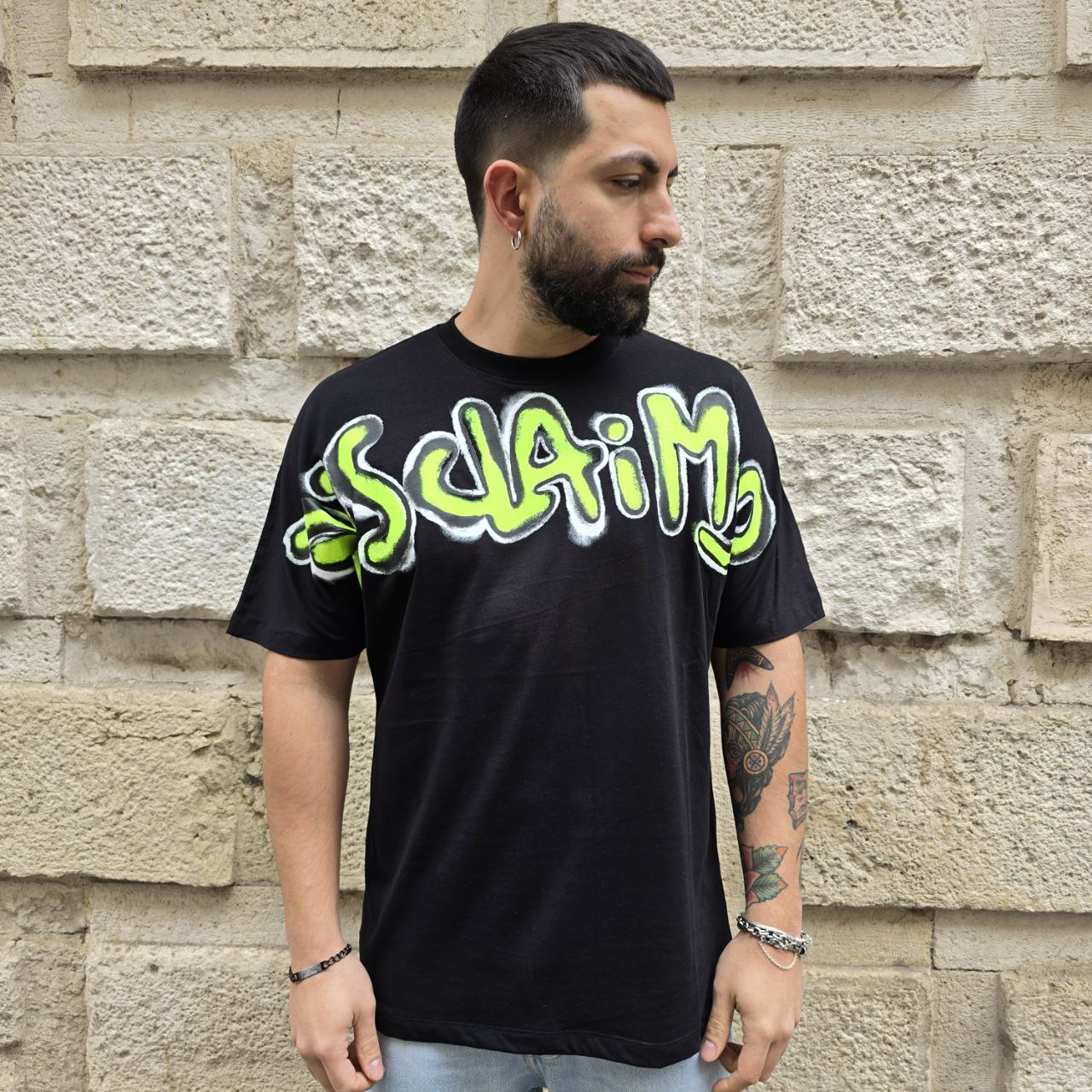 T-Shirt Disclaimer 54815 - Nero