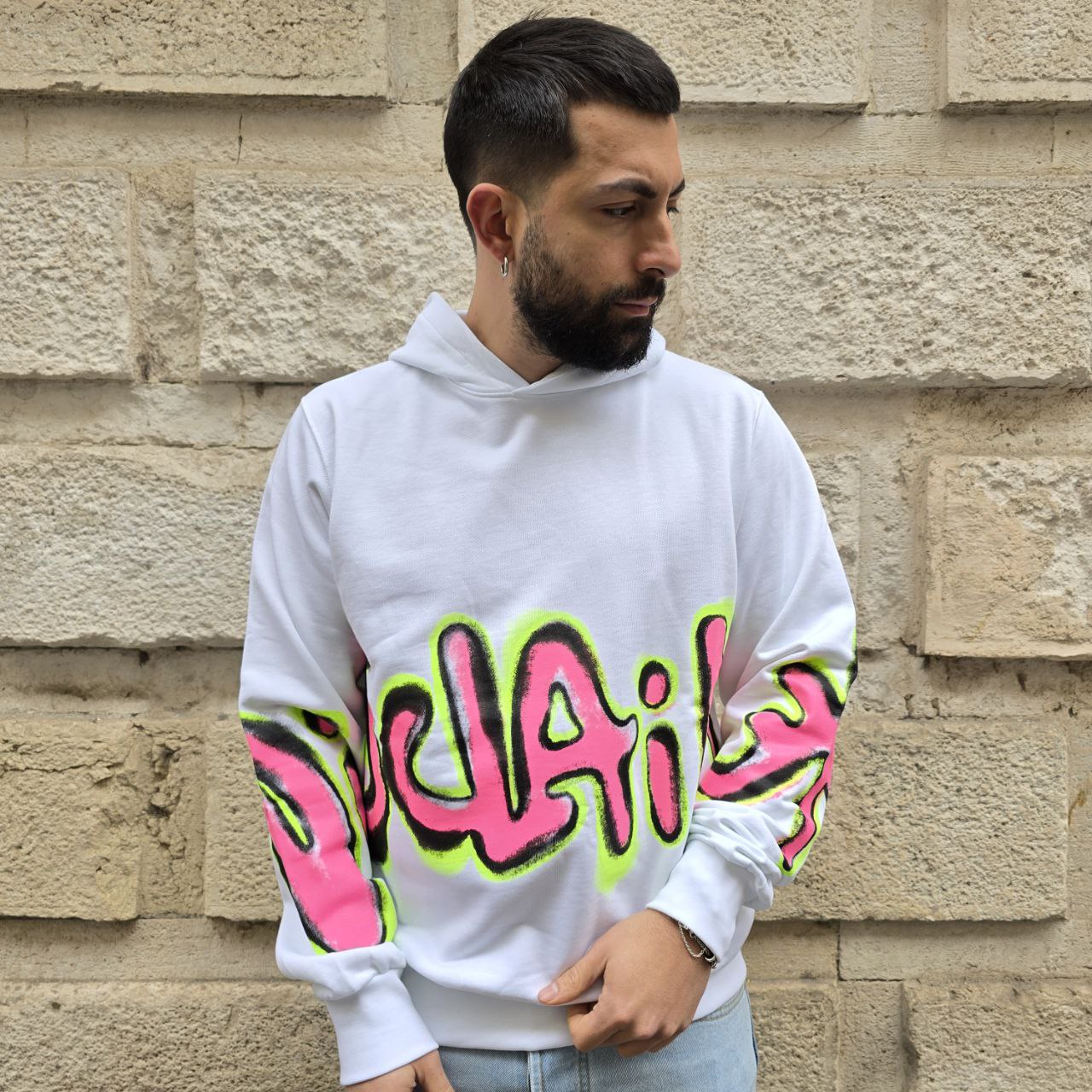 Felpa Disclaimer 54814 - Bianco