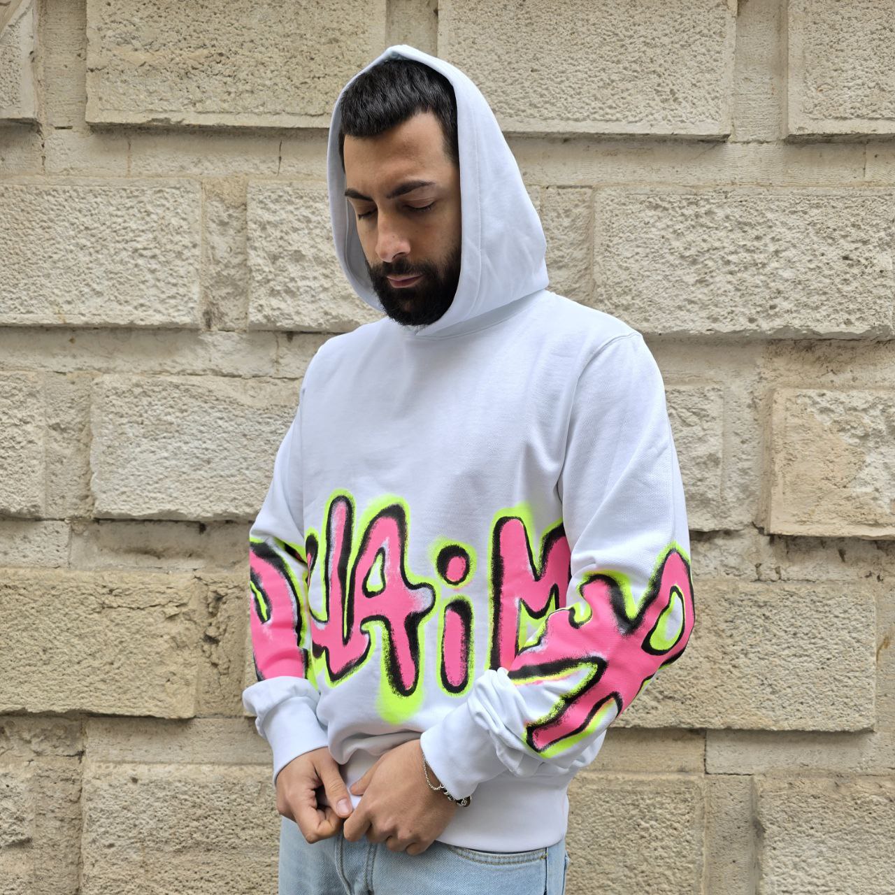 Felpa Disclaimer 54814 - Bianco