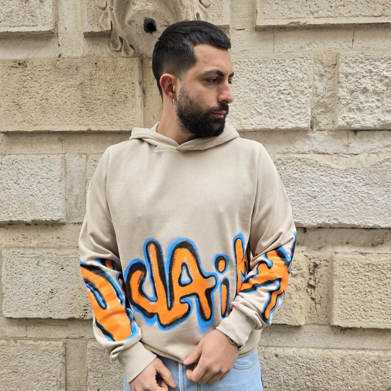Felpa Disclaimer 54814 - Beige