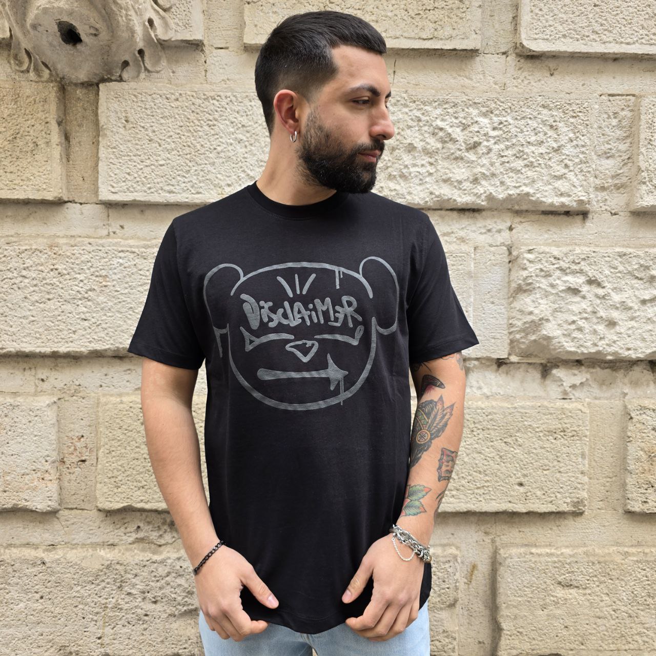 T-Shirt Disclaimer 54847 - Nero