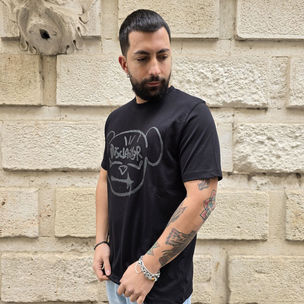 T-Shirt Disclaimer 54847 - Nero