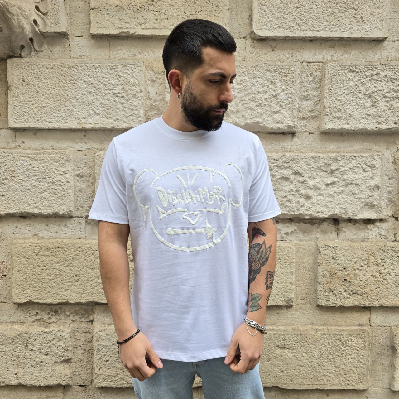 T-Shirt Disclaimer 54847 - Bianco