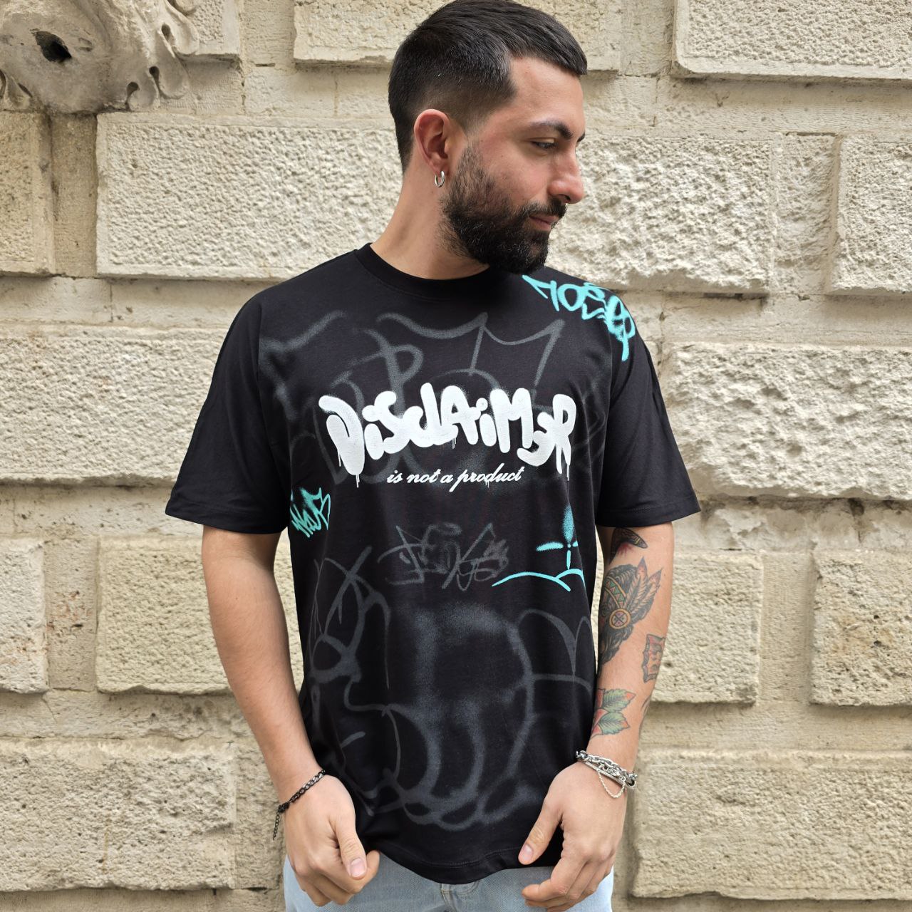 T-Shirt Disclaimer 54897 - Nero