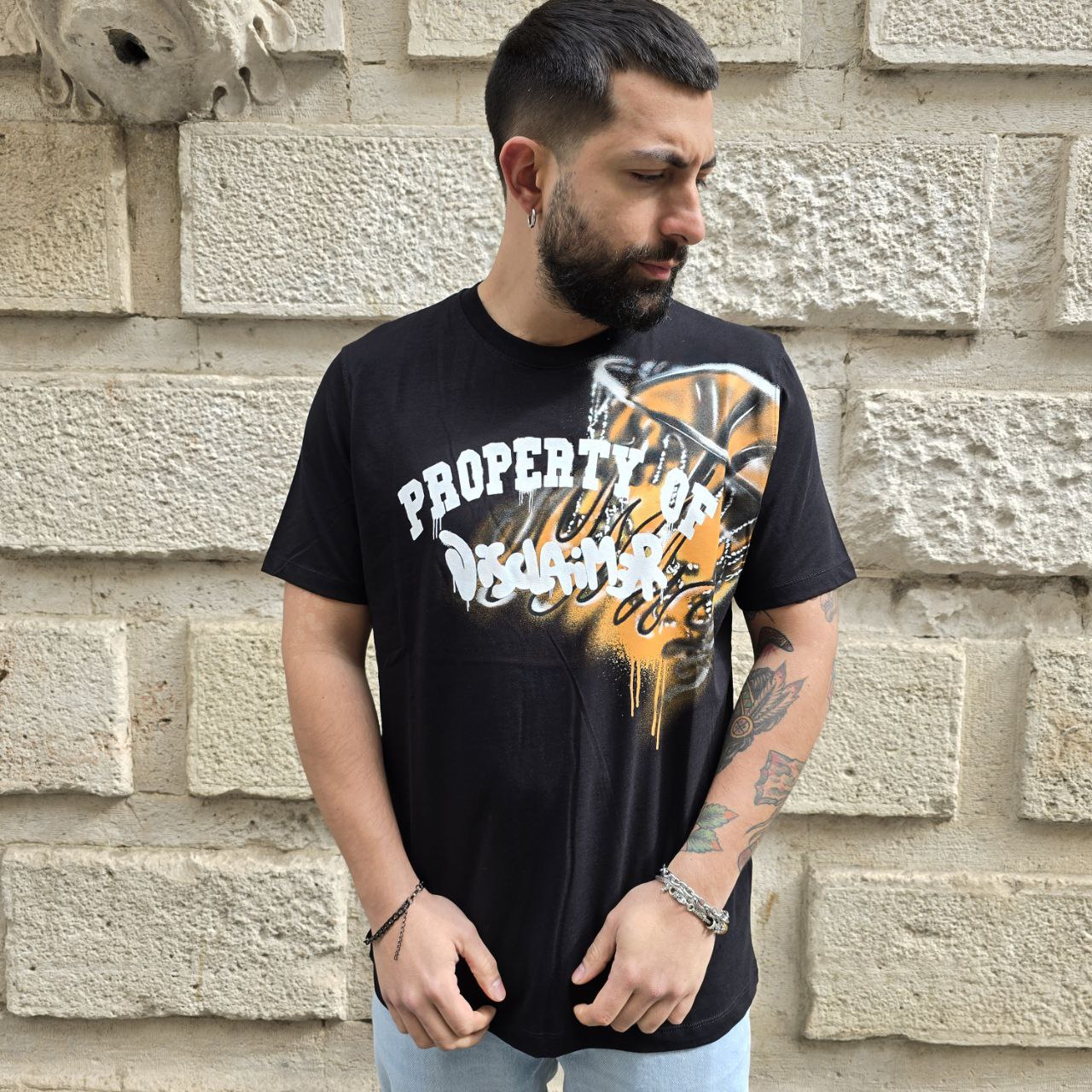 T-Shirt Disclaimer 54888 - Nero