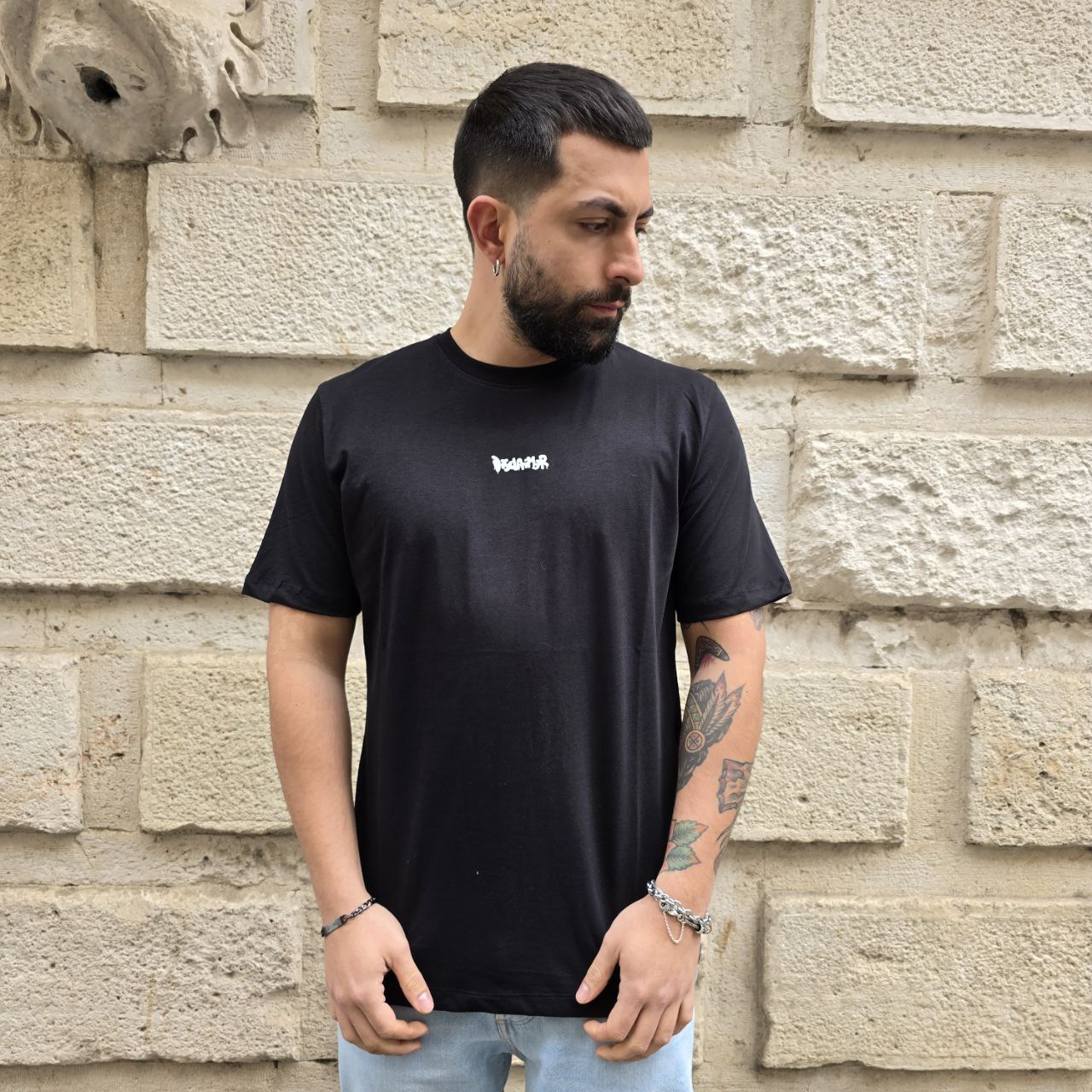 T-Shirt Disclaimer 54827 - Nero