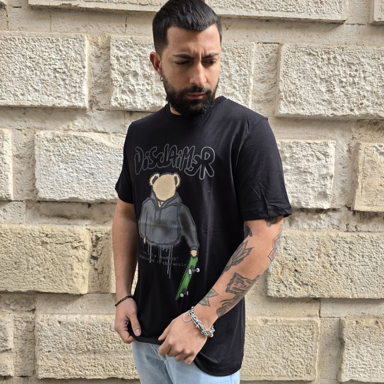 T-Shirt Disclaimer 55004 - Nero