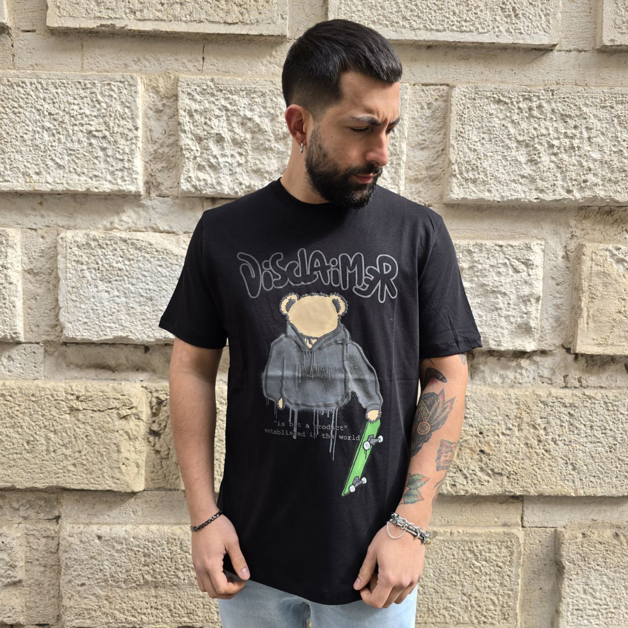 T-Shirt Disclaimer 55004 - Nero