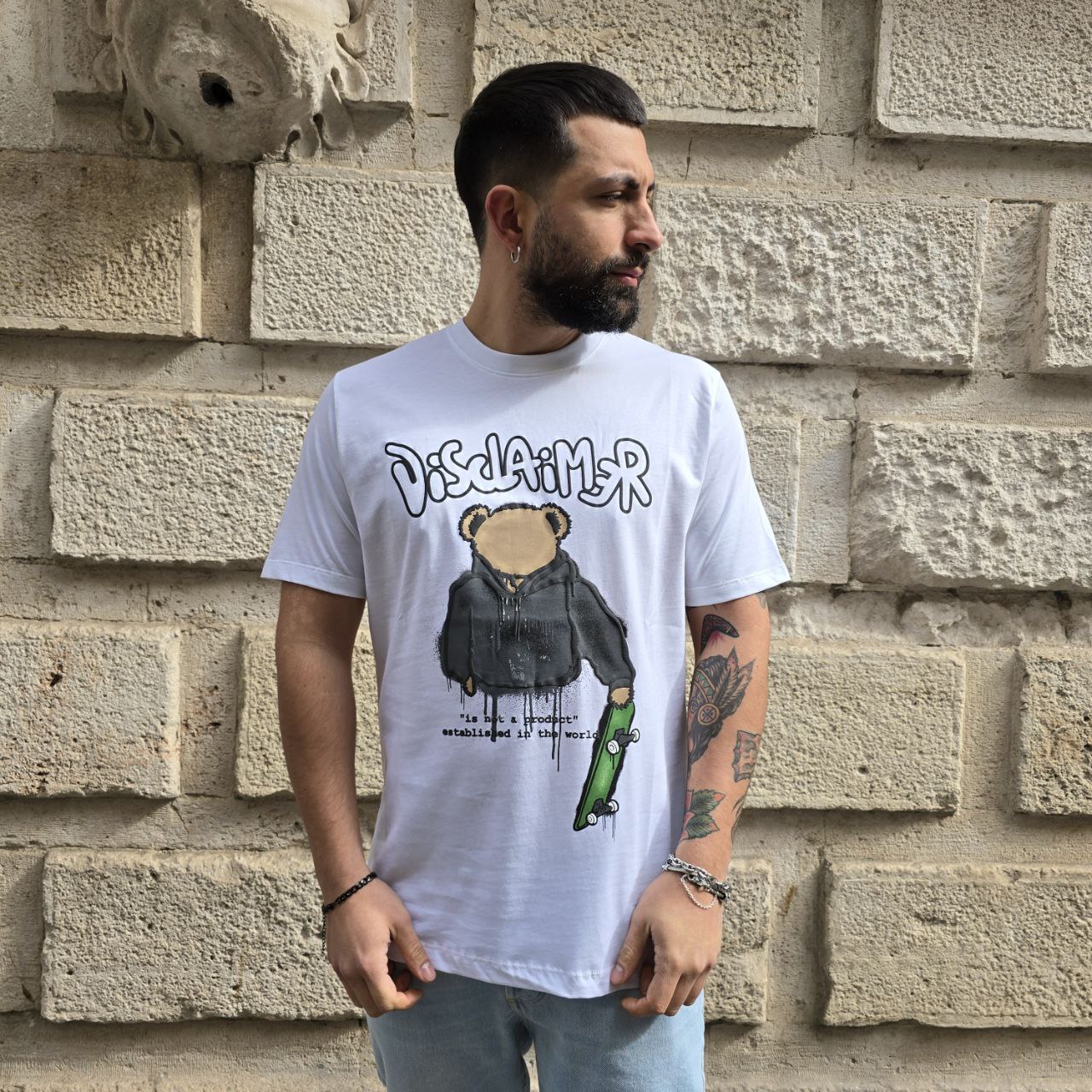 T-Shirt Disclaimer 55004 - Bianco