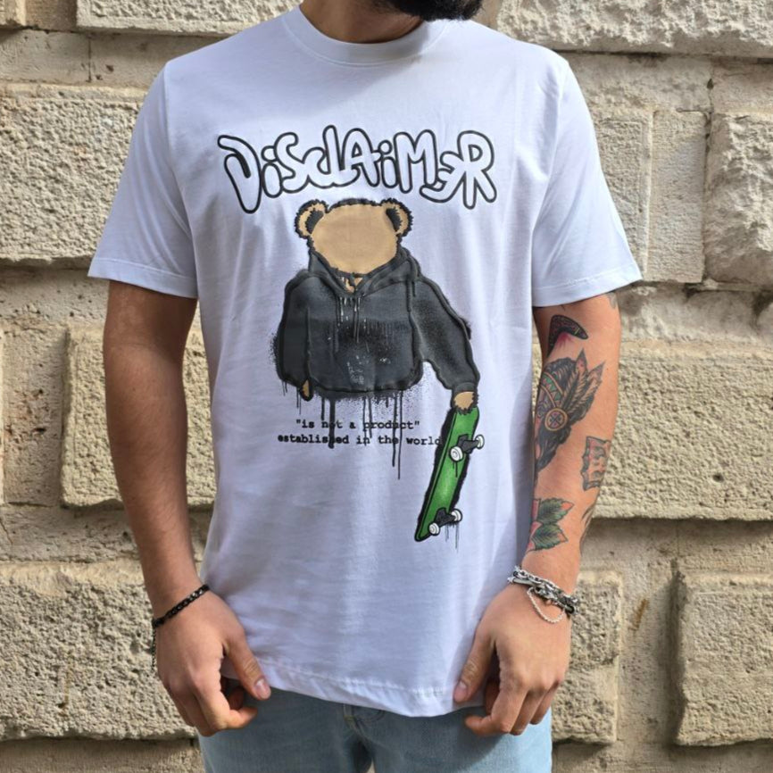 T-Shirt Disclaimer 55004 - Bianco