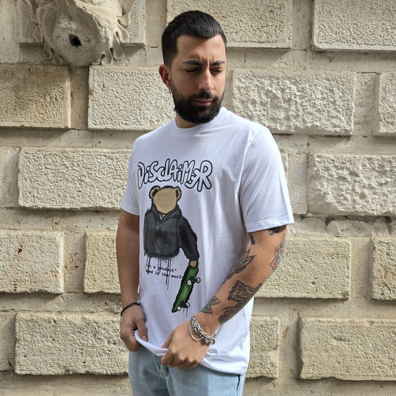 T-Shirt Disclaimer 55004 - Bianco