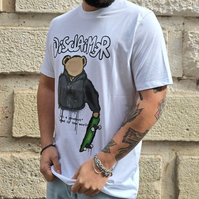 T-Shirt Disclaimer 55004 - Bianco