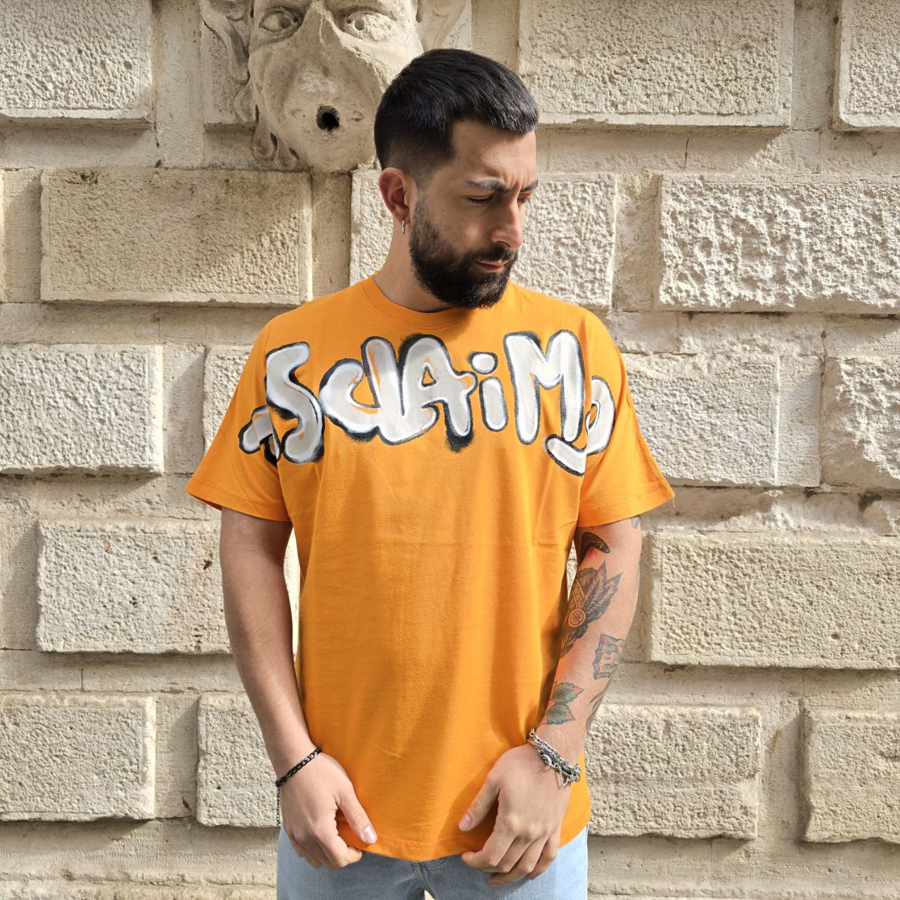 T-Shirt Disclaimer 54815 - Arancio