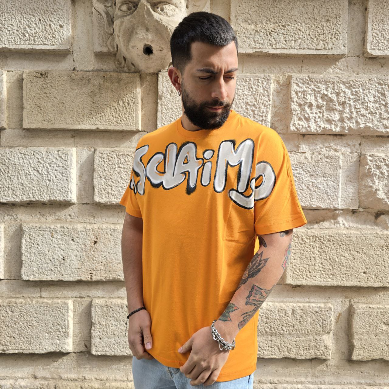 T-Shirt Disclaimer 54815 - Arancio