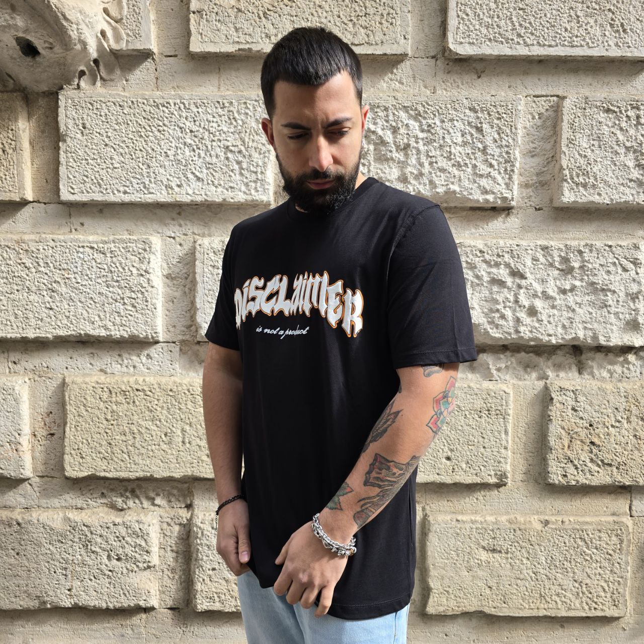 T-Shirt Disclaimer 54832 - Nero