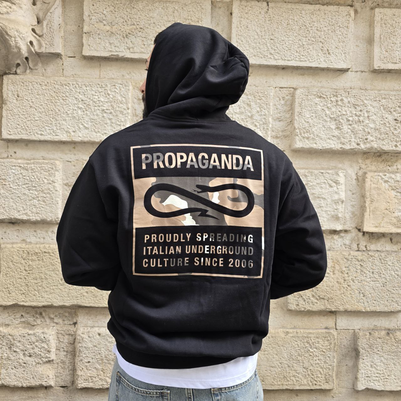 Felpa zip Propaganda 337 - Nero