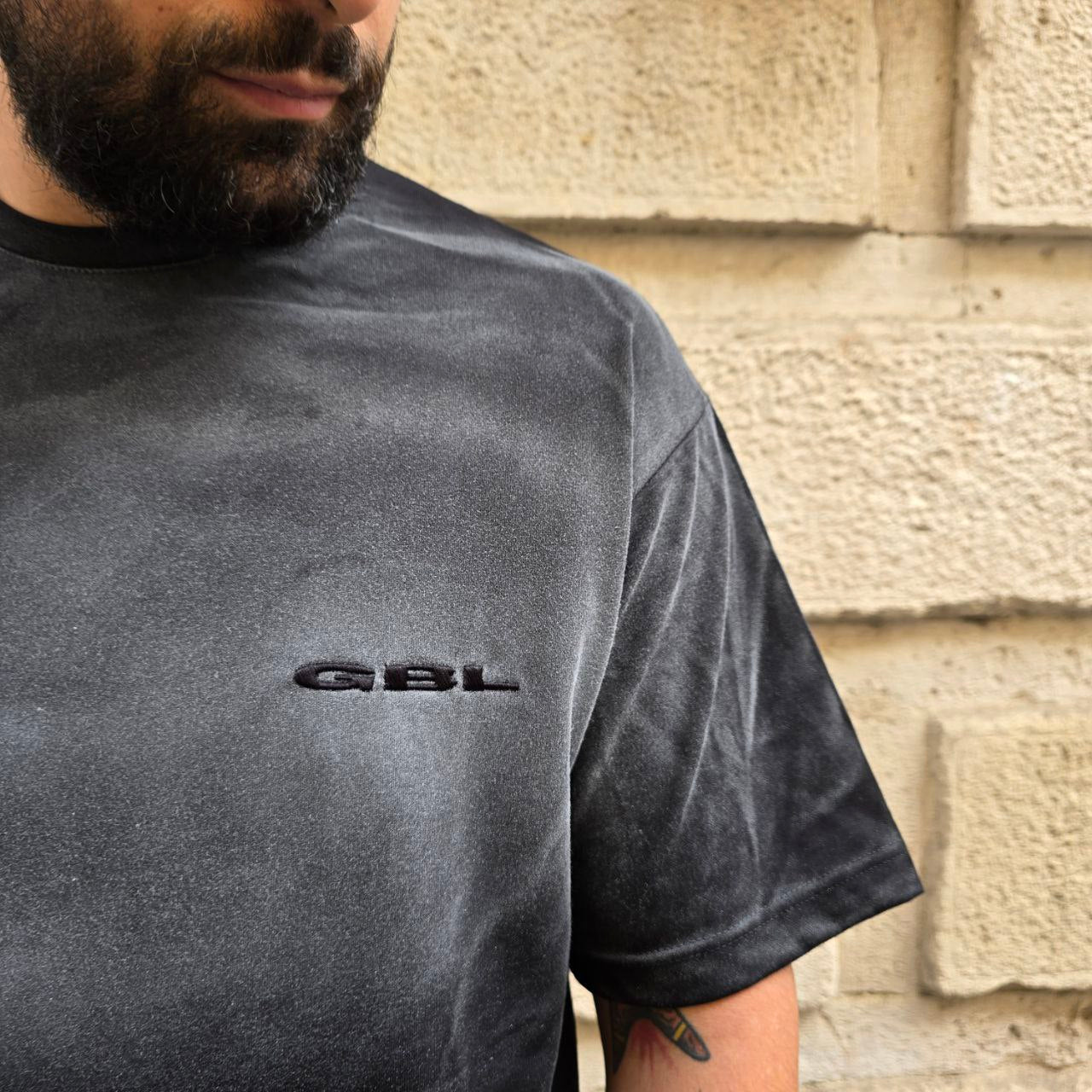 T-Shirt GBL Aereografata - Nero Slavato