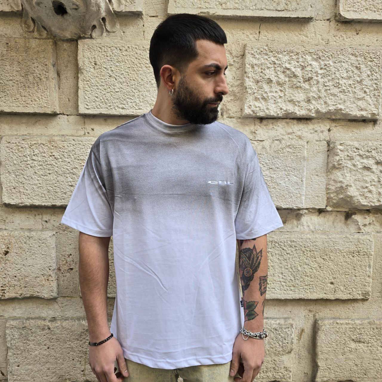 T-Shirt GBL Aereografata - Bianco Slavato