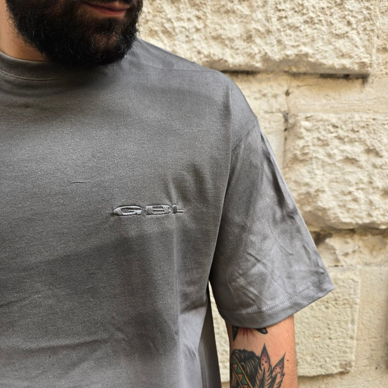 T-Shirt GBL Aereografata - Grigio Slavato
