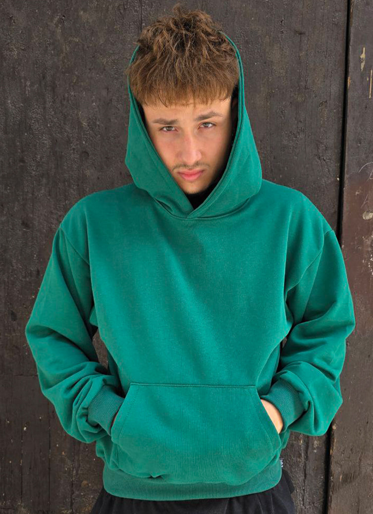FELPA BOXY GLOBAL COD. BASIC HOODIE- VERDE GUCCI