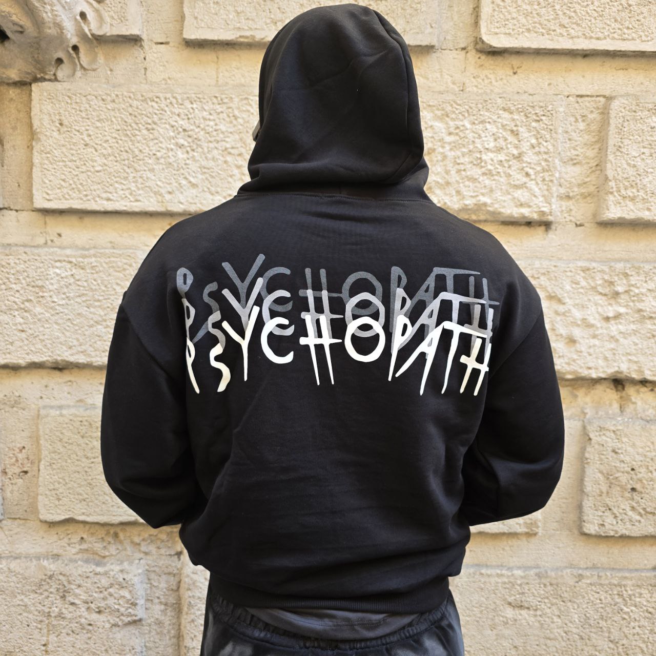 Felpa Boxy fit GBL Psychopath - Nero