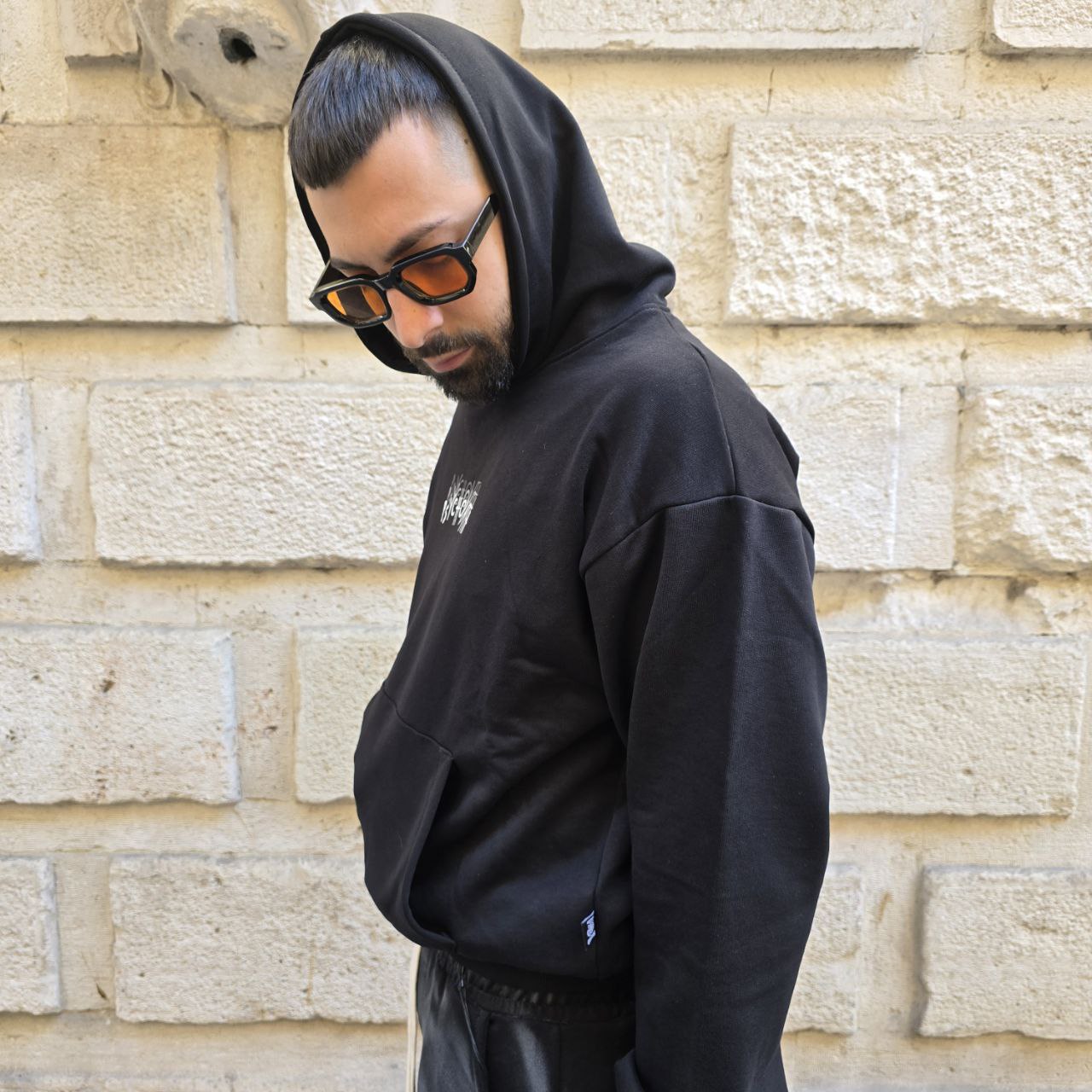 Felpa Boxy fit GBL Psychopath - Nero