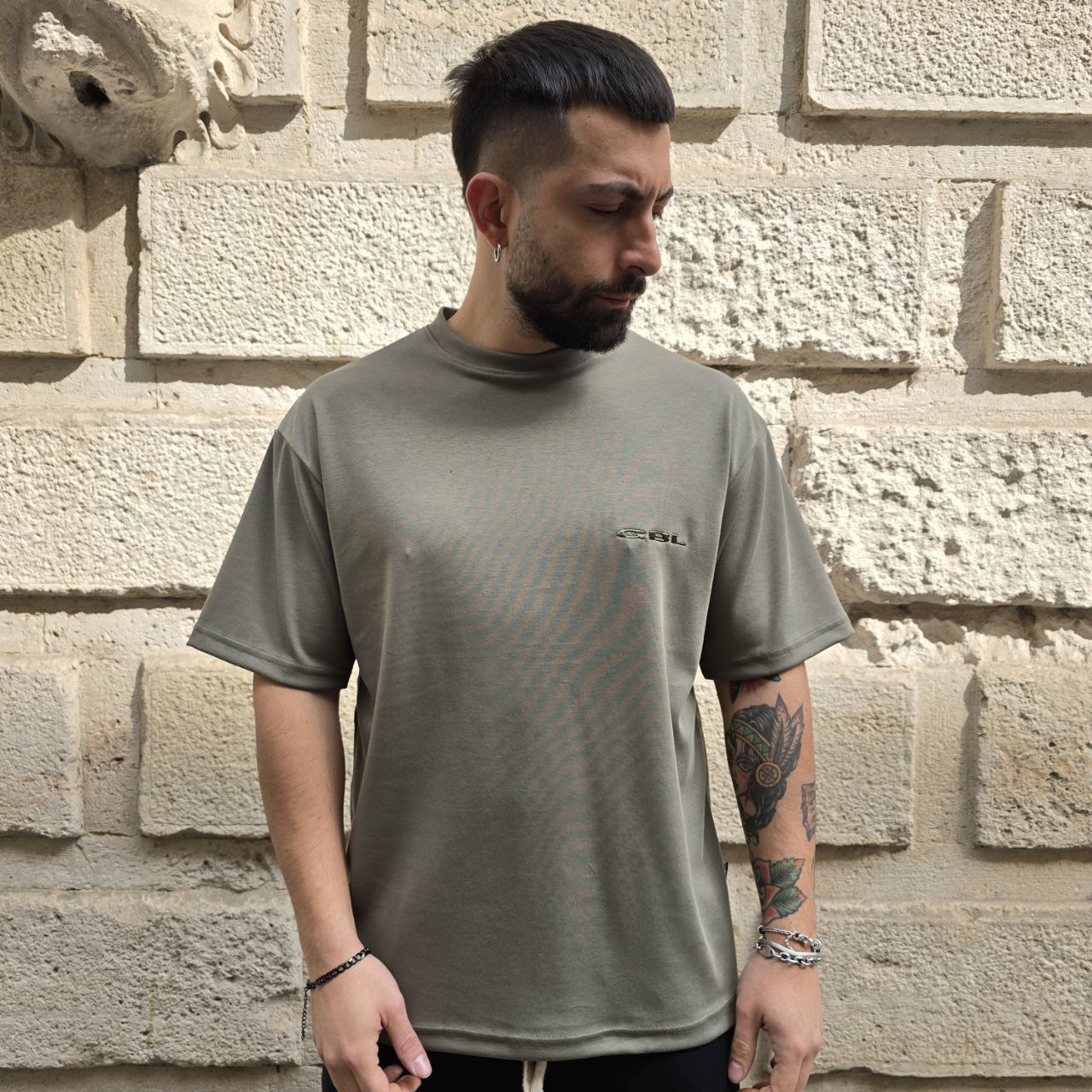 T-Shirt GBL Premium Interlock - Verde Oliva