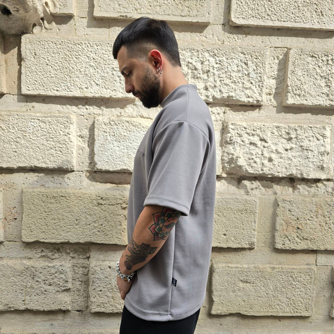 T-Shirt GBL Premium Interlock - Grigio Ferro