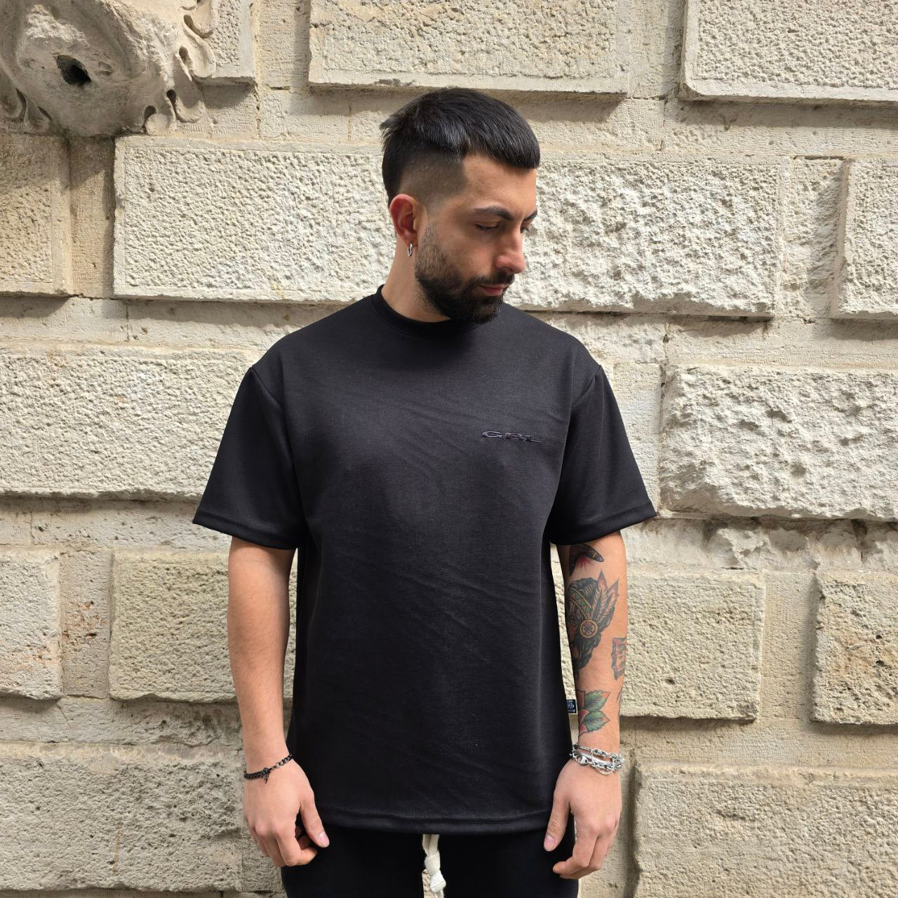 T-Shirt GBL Premium Interlock - Nero