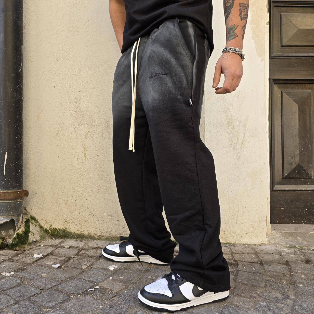 Pantalone GBL Aereografato - Nero Slavato