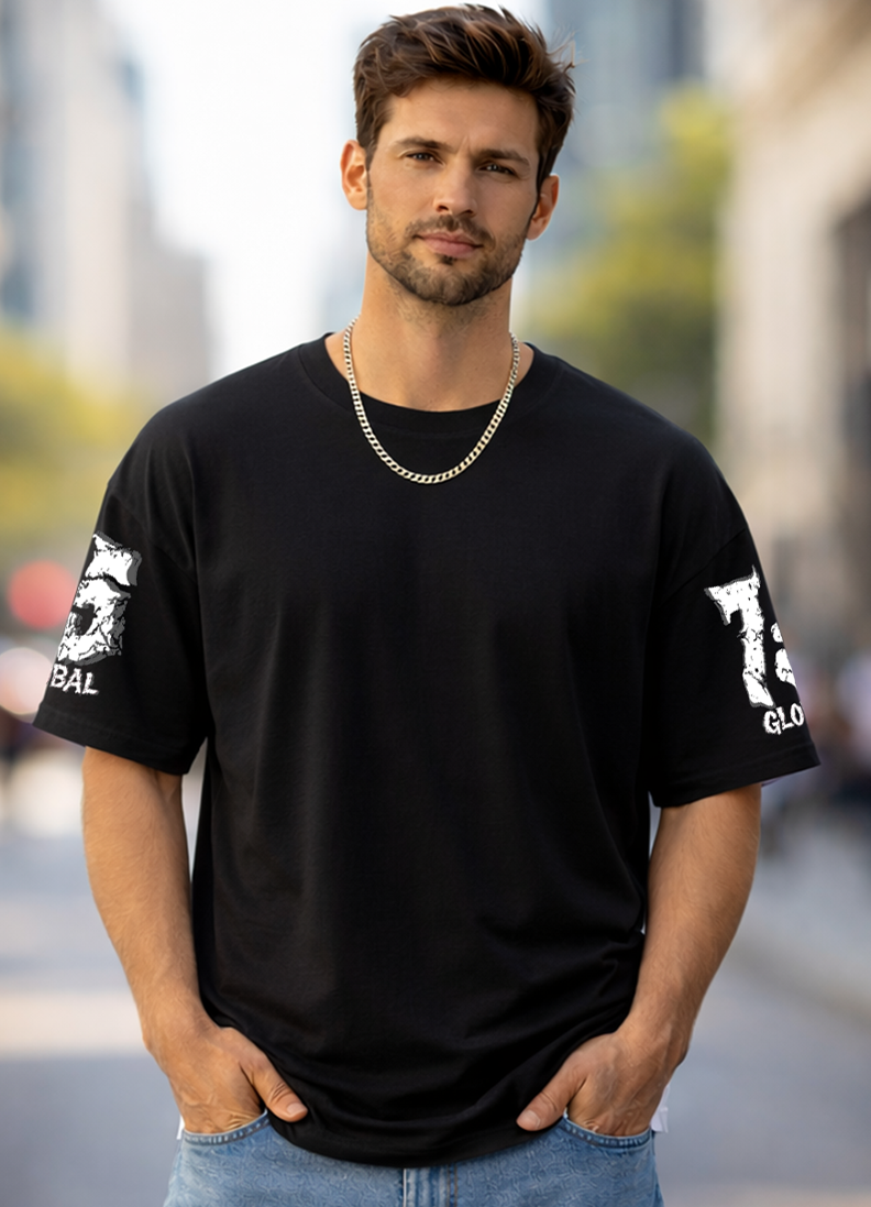 T-SHIRT GLOBAL BRAND ART. 8002 - NERO/BIANCO