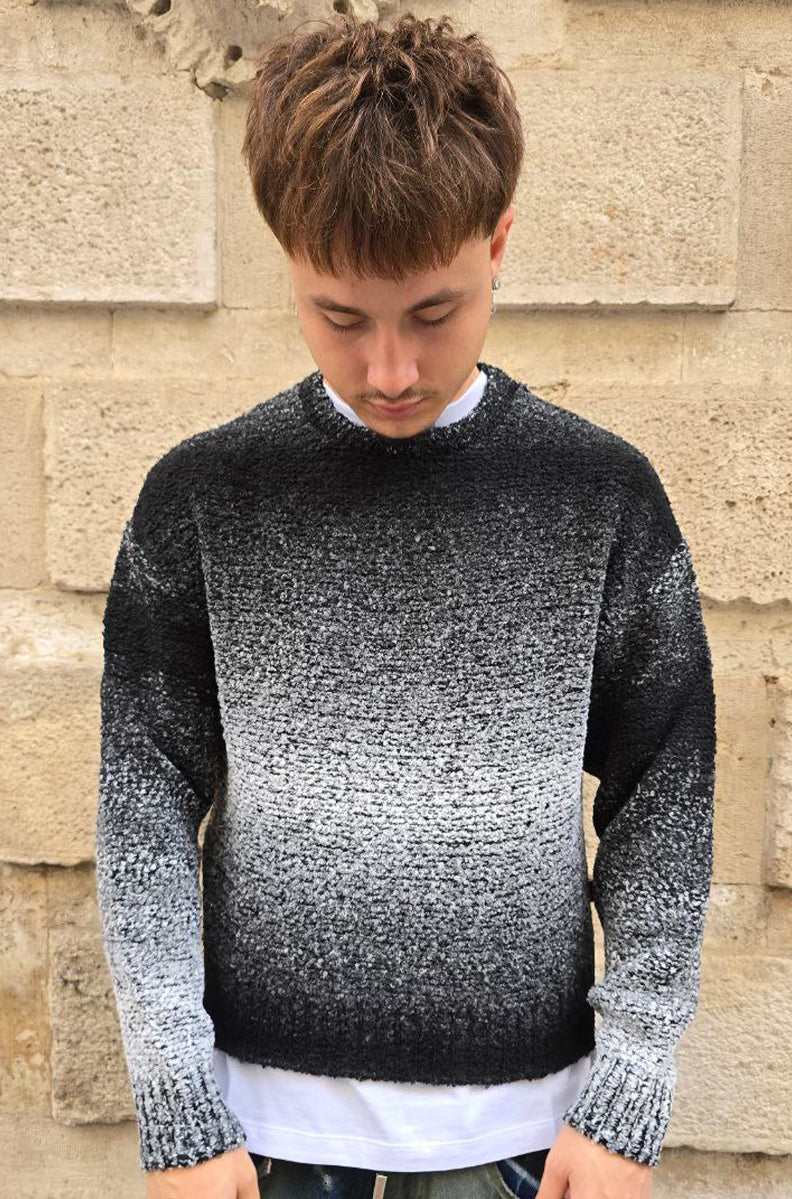 MAGLIONE CROPPED GLOBAL COD. SFUMATO - NERO