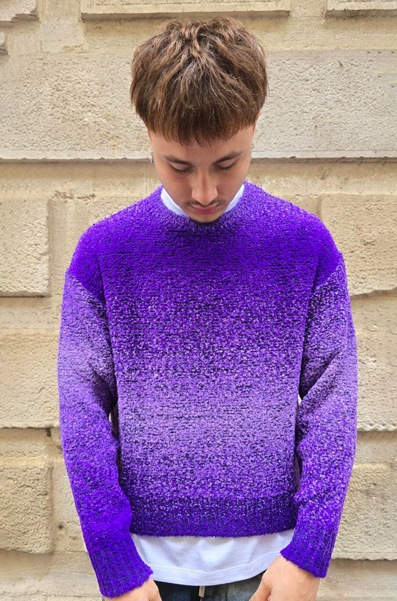 MAGLIONE CROPPED GLOBAL COD. SFUMATO - VIOLA