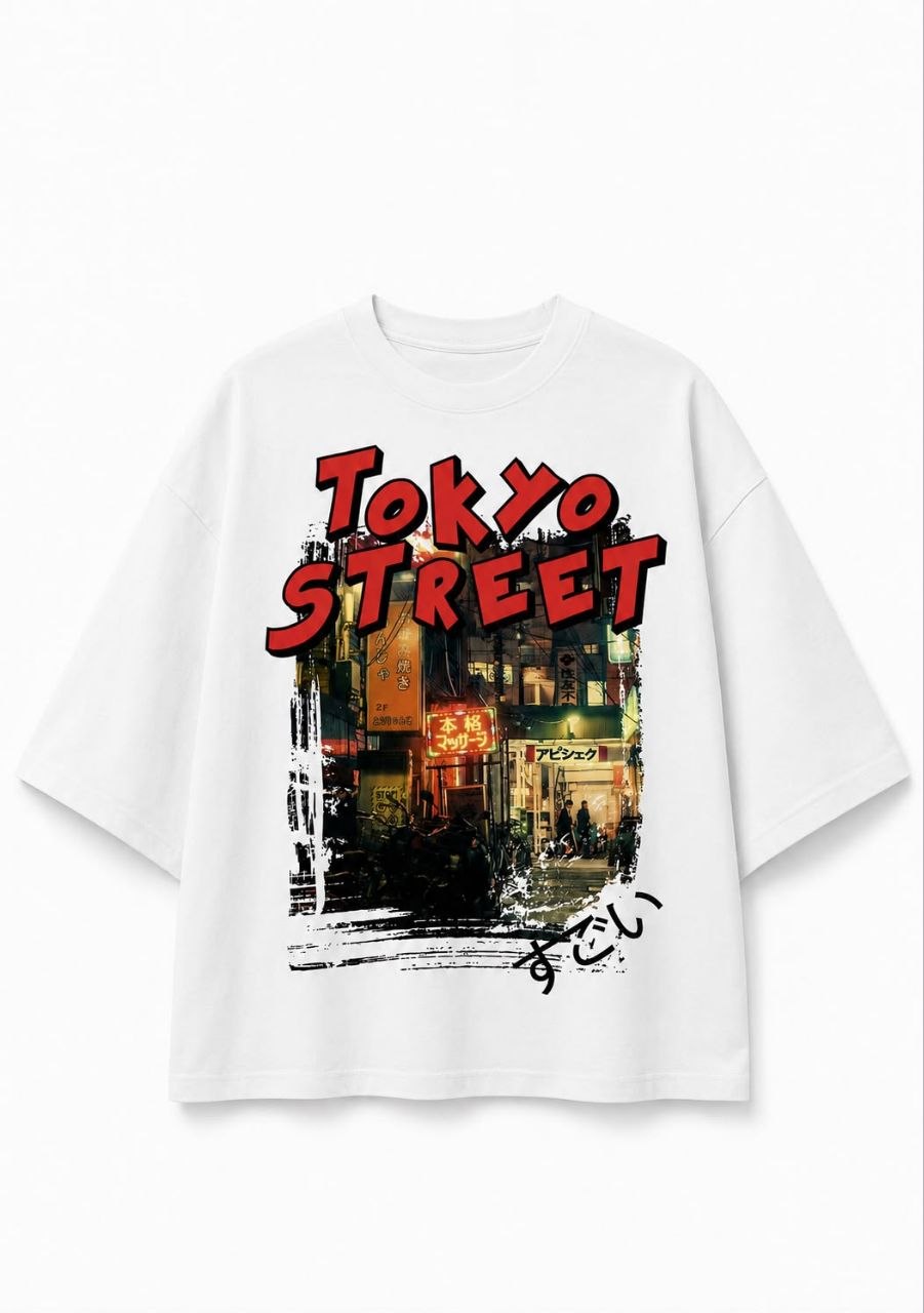 T-SHIRT TOKYO STREET BIANCA - ART. 005