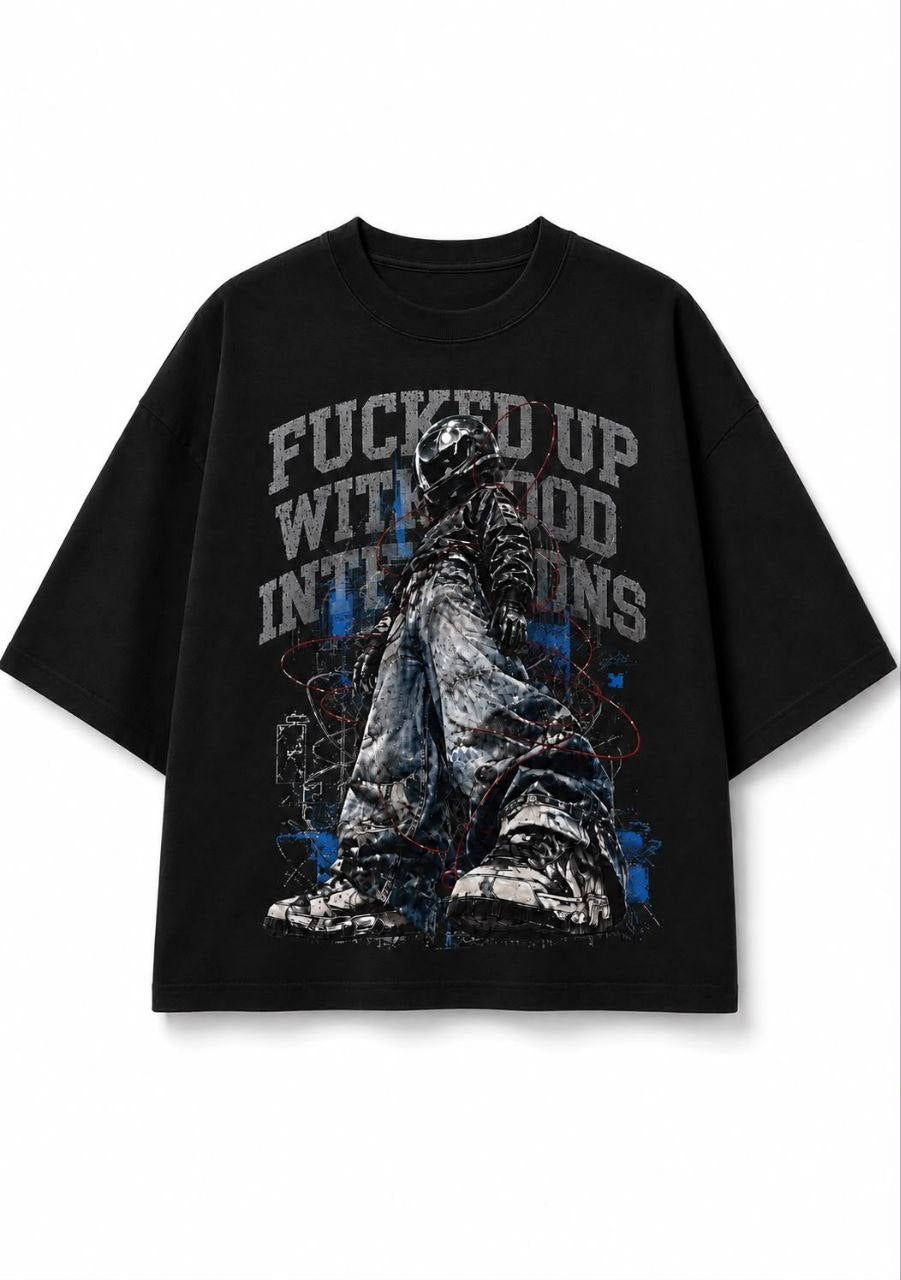 T-SHIRT ASH DISTRESSED NERA - ART. 006