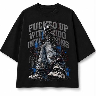 T-SHIRT ASH DISTRESSED NERA - ART. 006