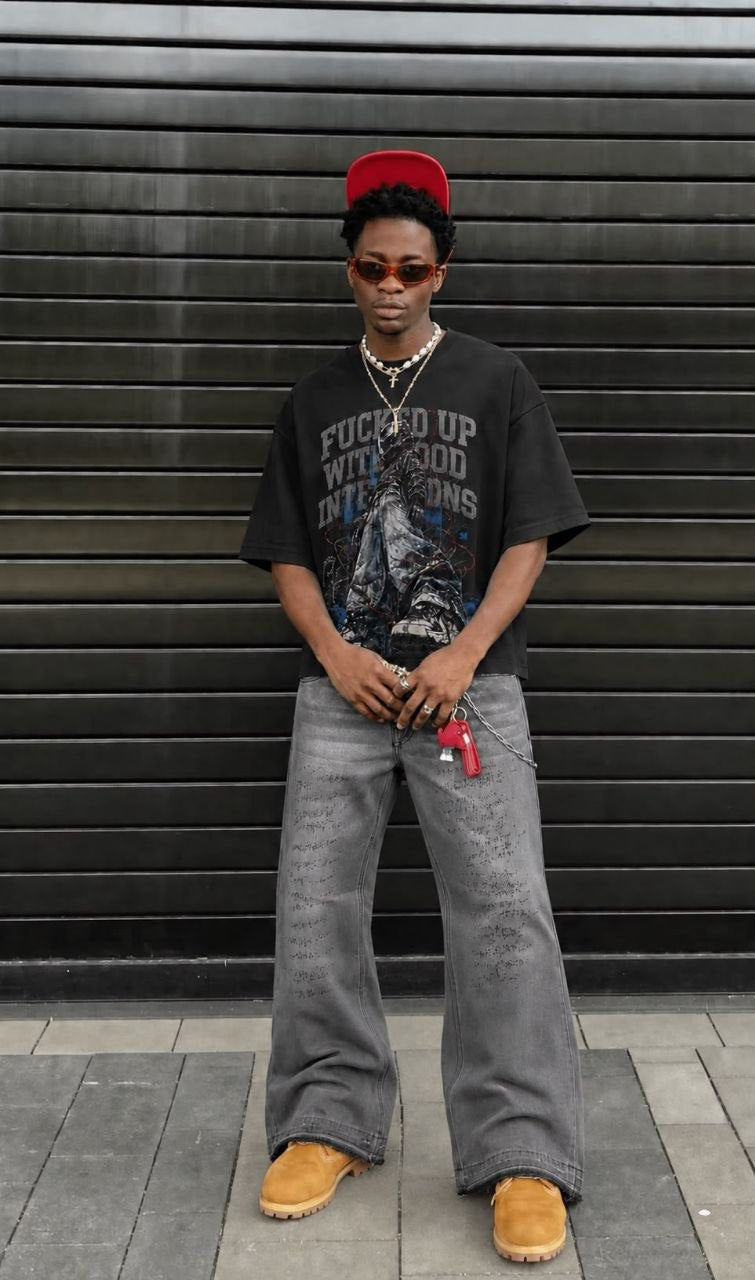 T-SHIRT ASH DISTRESSED NERA - ART. 006
