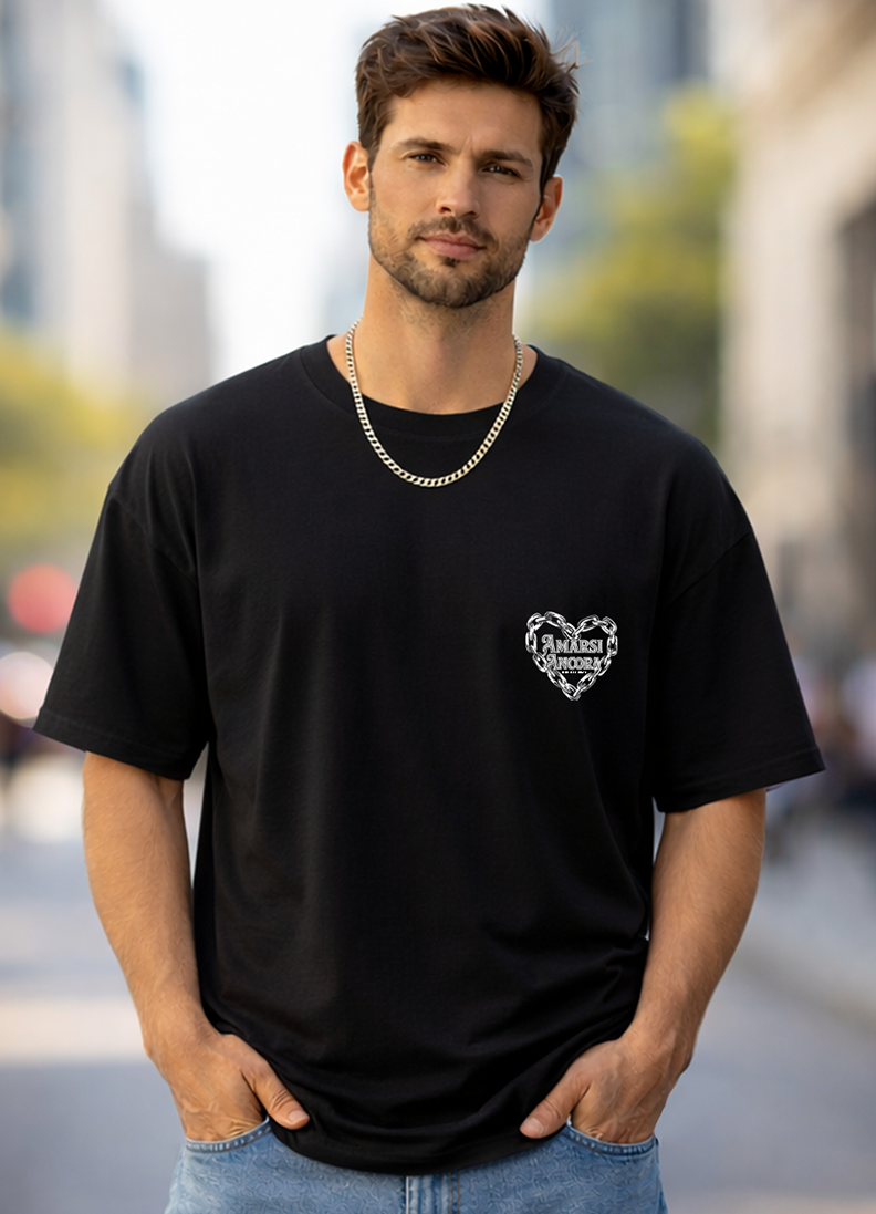 T-SHIRT GLOBAL BRAND ART. 8003 - NERO/BIANCO