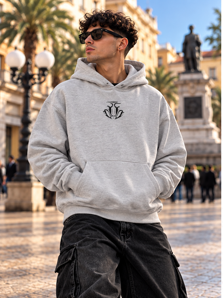 HOODIE GLOBAL BRAND REGULAR FIT GRIGIO NK - ART. ALL IN