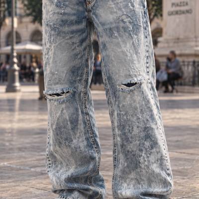 JEANS GLOBAL BRAND SUPER BAGGY BLU DENIM
