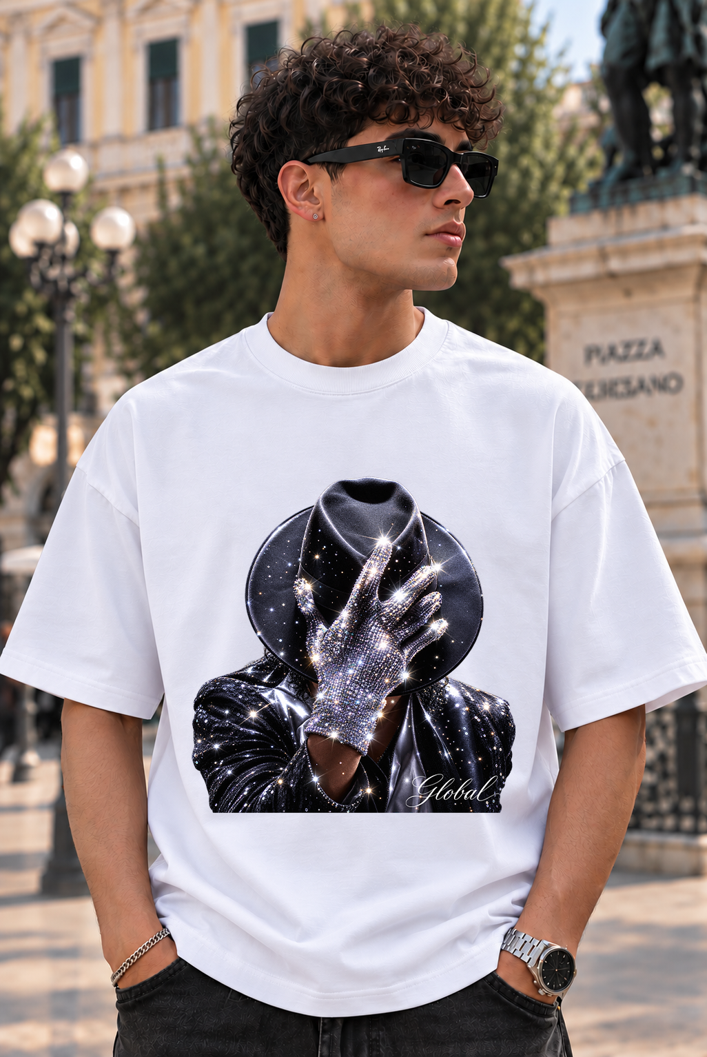 T-SHIRT GLOBAL BRAND OVERSIZE BIANCA - ART. JACKSON