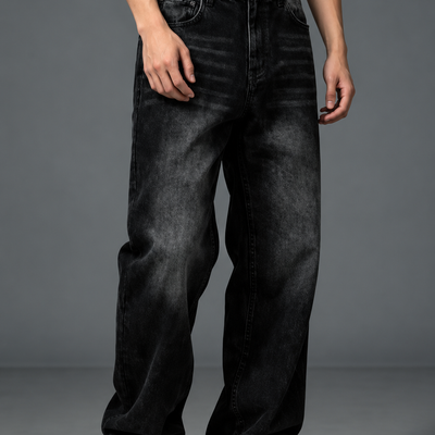 JEANS BAGGY NERO - ART. AD8832x