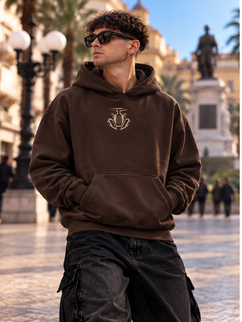 HOODIE GLOBAL BRAND REGULAR FIT MORO - ART. ALL IN
