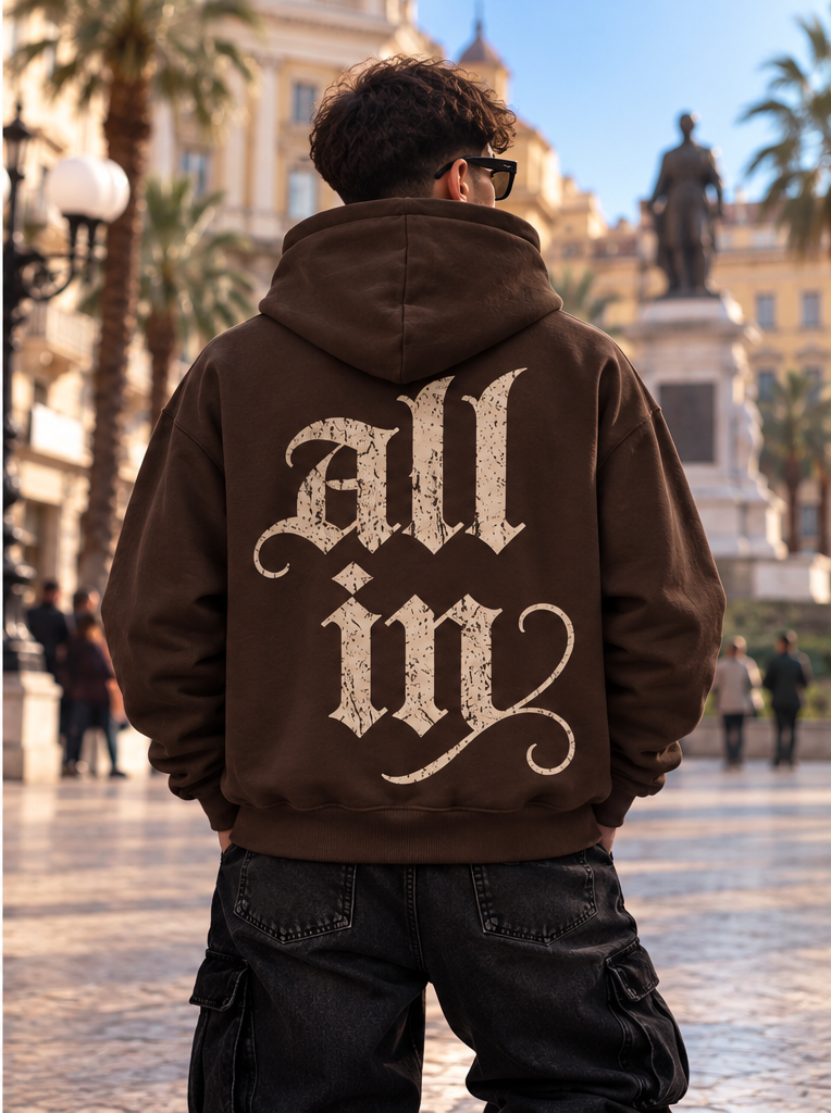 HOODIE GLOBAL BRAND REGULAR FIT MORO - ART. ALL IN