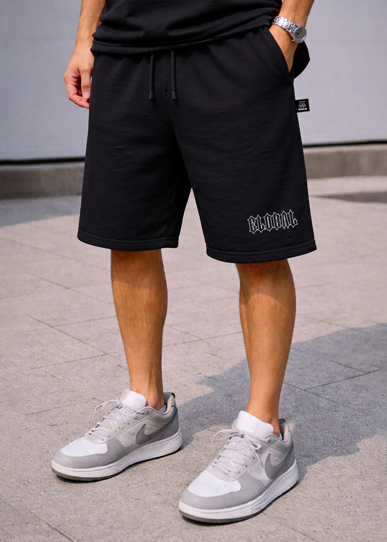 PANTALONCINO GLOBAL BRAND MINI WRITE GOTH - NERO
