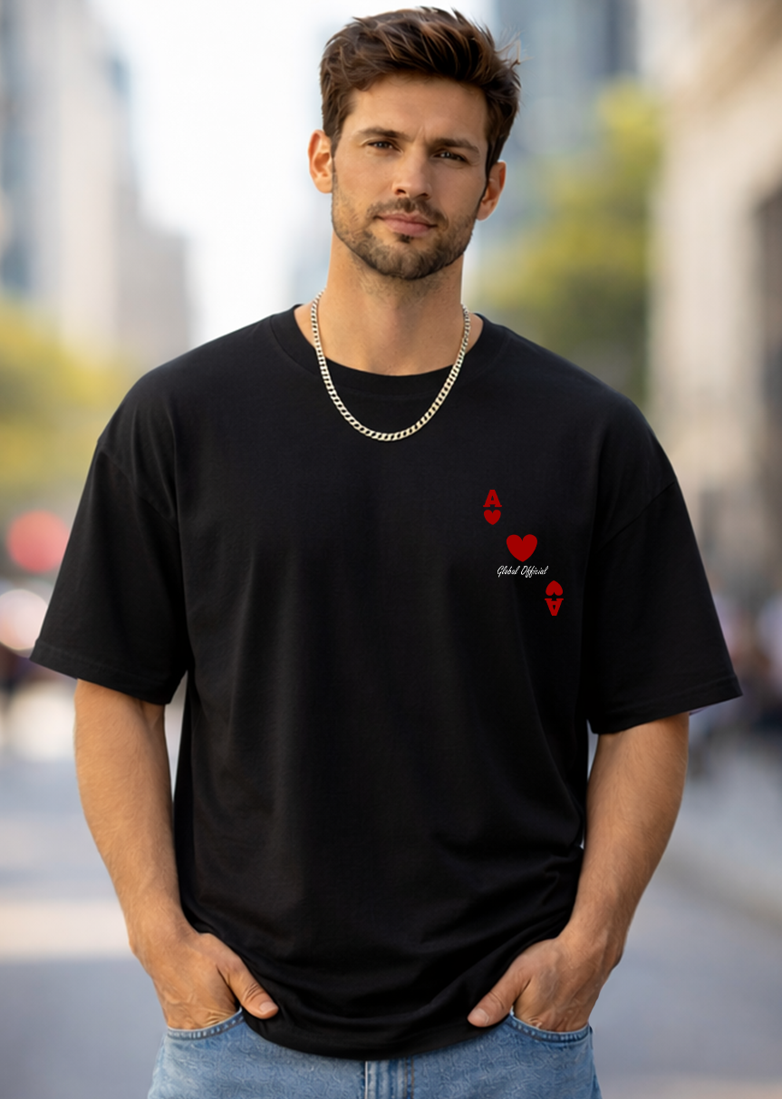 T-SHIRT GLOBAL BRAND ART. ASSO - NERO