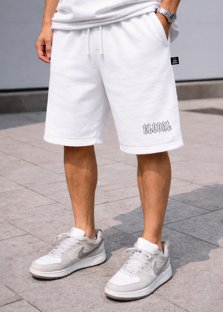 PANTALONCINO GLOBAL BRAND MINI WRITE GOTH - PANNA